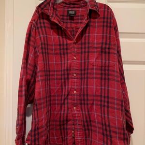 Brandy Melville Red and Blue Plaid Flannel